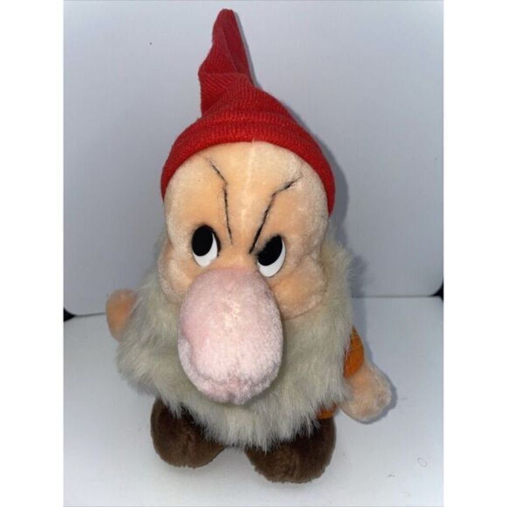 Vintage Disney Parks Plush Grumpy Seven Dwarfs 7.5" Made In Korea